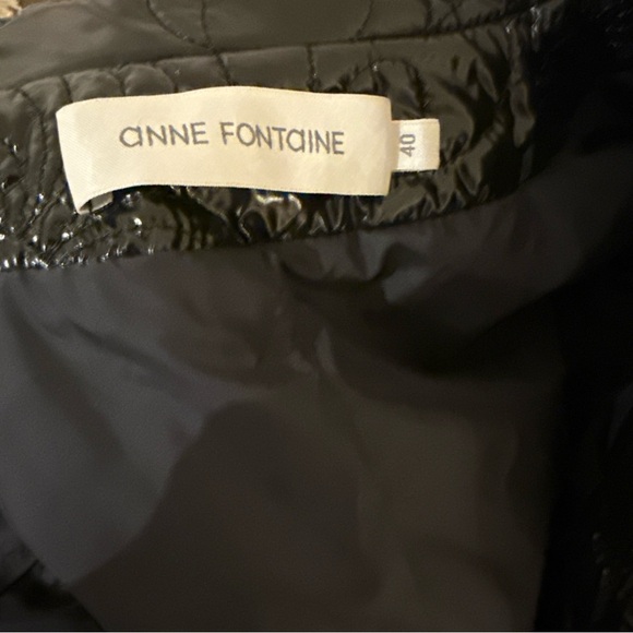Anne Fontaine Black Quilted Women's Jacket size 40 - Picture 7 of 8